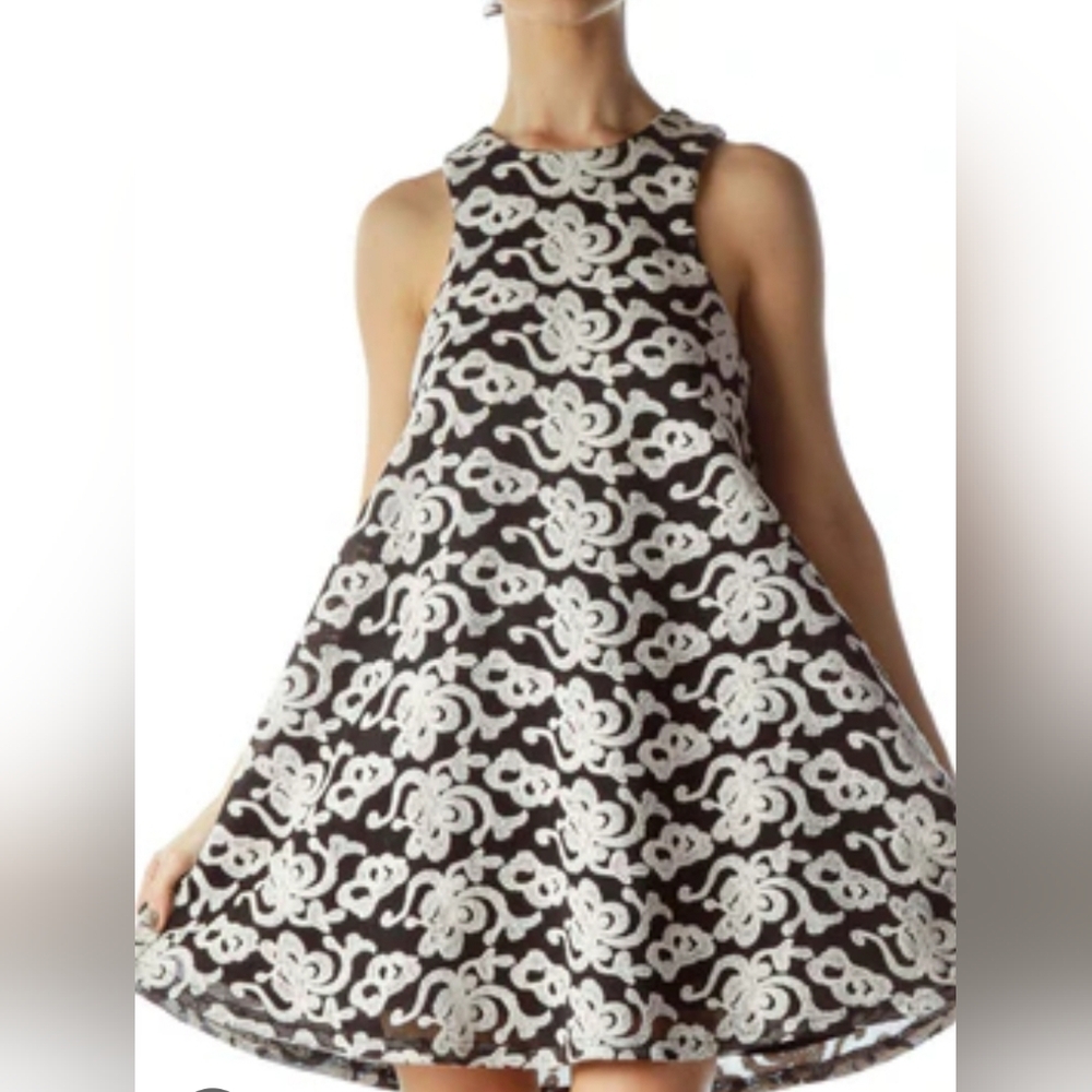 J.O.A. Black and White Mini Dress